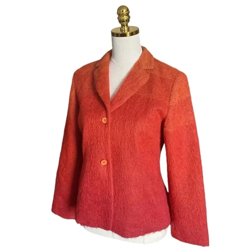 GERARD DAREL | Rustic Orange Wool Blend Blazer Size 38 (US 8) - Picture 5 of 11